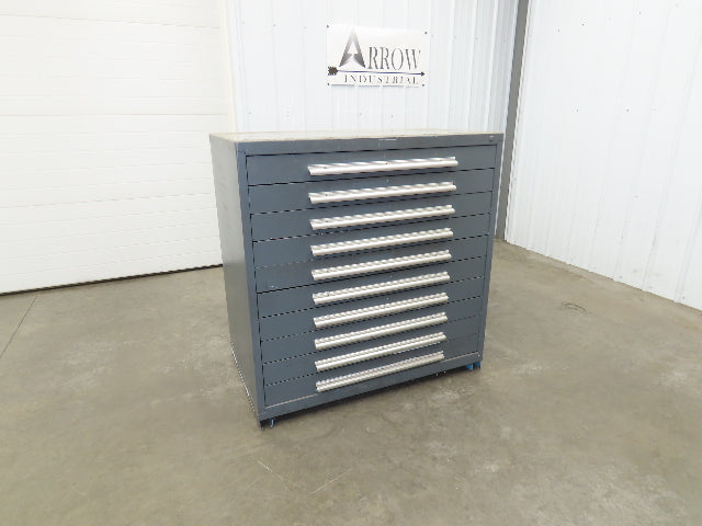 Stanley Vidmar 10 Drawer Industrial Tooling Cabinet 45x29x46" Lyon Lista Box