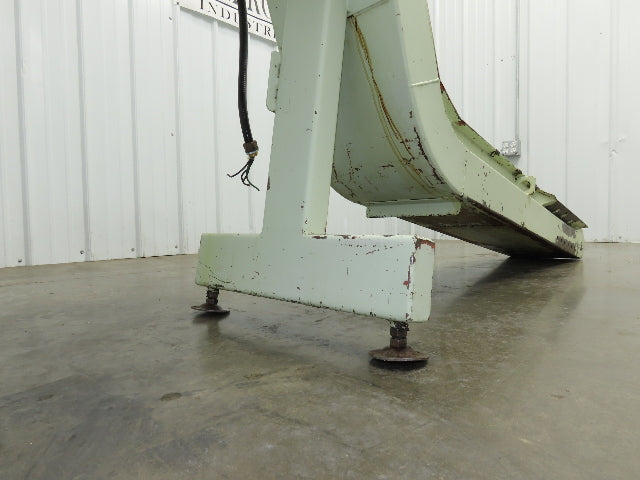 Tsubaki MT10 10"W x 74"L Chip Conveyor 7.5"W Steel Belt 29"H Discharge 220V 3PH