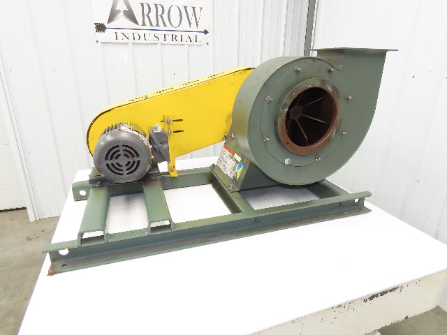 New York Size 126 Blower Centrifugal Fan 715CFM 12" Wheel 8" Inlet 1Hp 460V 3Ph