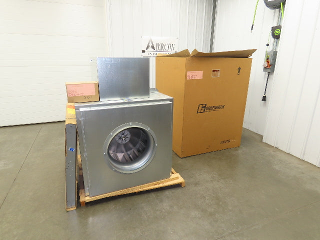 Greenheck BSQ Square Centrifugal Inline Fan 2Hp 230/460V 3Ph 7534 CFM