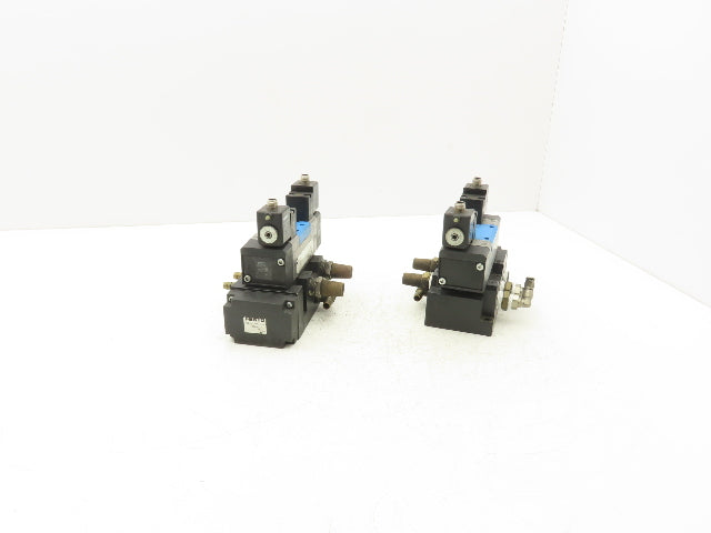 Festo Festo MDH-5/3E-D-2-M12-C Pneumatic Solenoid Valve 5/3 Sub-Base Lot of 2