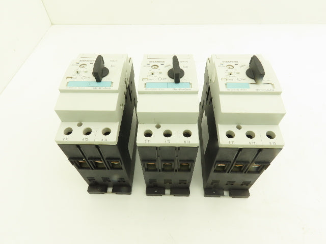 Siemens 3RV1031-4EA10 Circuit Breaker 22-32 Amp 30Hp 600VAC 3Ph Lot of 3