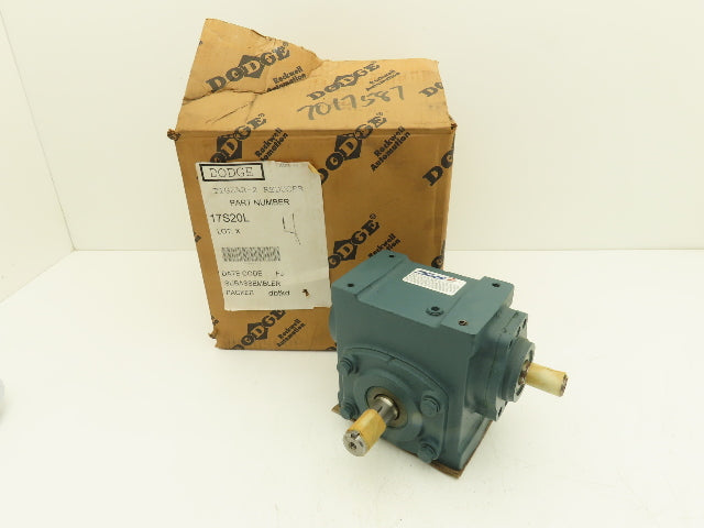 Dodge Tigear 2 17S20L Worm Gearbox 20:1 Reducer 88 RPM 1Hp LH 602 In-Lb