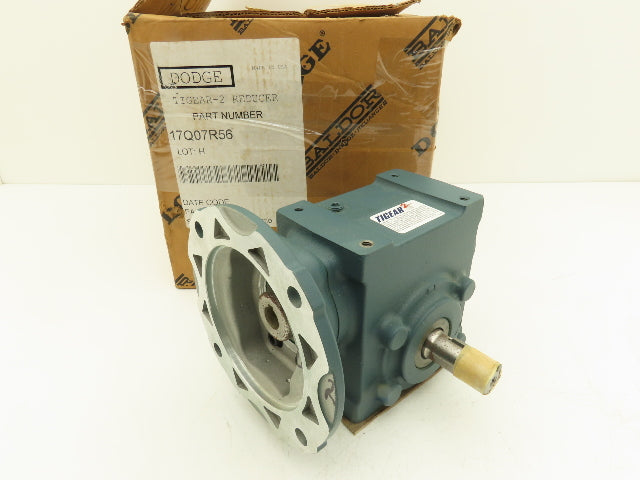 Dodge Tigear 2 17Q07R56 Worm Gearbox 7:1 Reducer 250 RPM 2Hp 56C RH 600 In-Lb