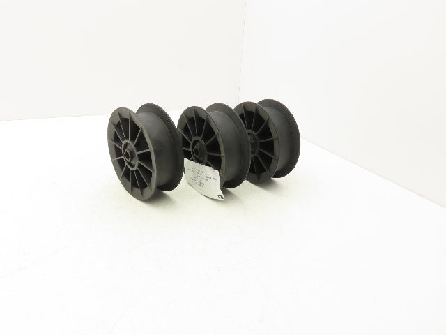MHS E0001560 Take-up Wheel 5-1/2" OD Glass Filled Nylon 1/2" Hex Bore Lot of 3
