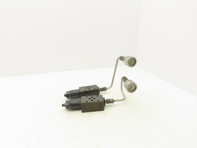 Nachi OG-G01-P1-21 Pressure Reducing Modular Valve W/Pressure Guage Lot of 2