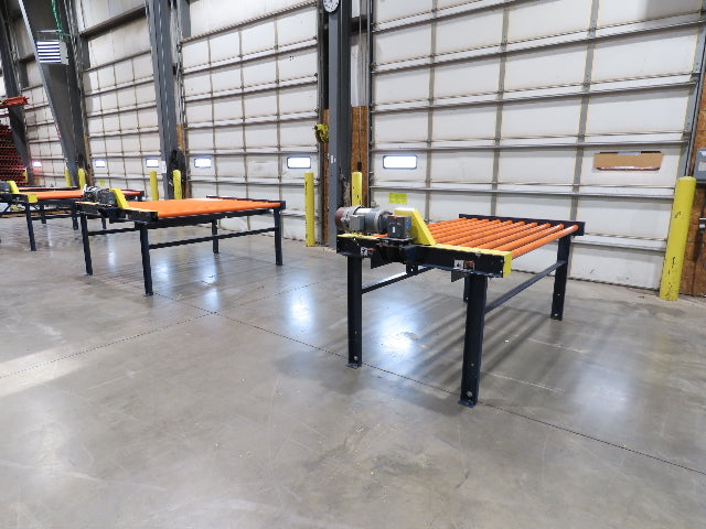 81"W x 4'L Chain Drive Roller Conveyor 74"BF 1.9" Urethane Roller .75Hp 460V 3PH