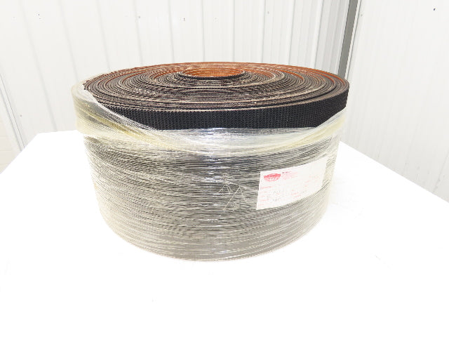 12"W x 200' Rough Grip Top Rubber Conveyor Belt 2-Ply Black .20"Thick 200'L