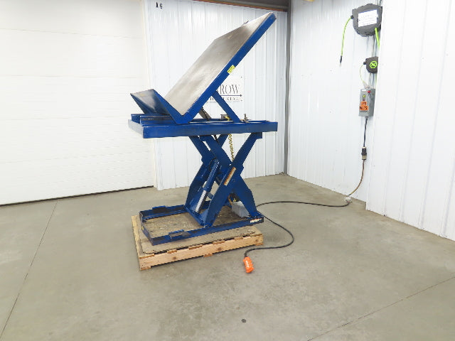 Vestil Hydraulic Lift End Tilt Table 1000lb 48"x48" Top 45° Tilt 36" Travel 460v