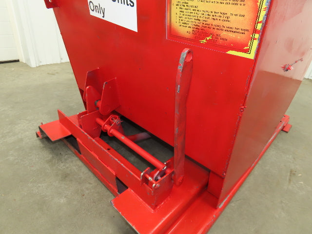 Wright 1/2 YD Self Dumping Hopper 3000lbs Trash Recycle 10 Gauge Bin Bump Dump