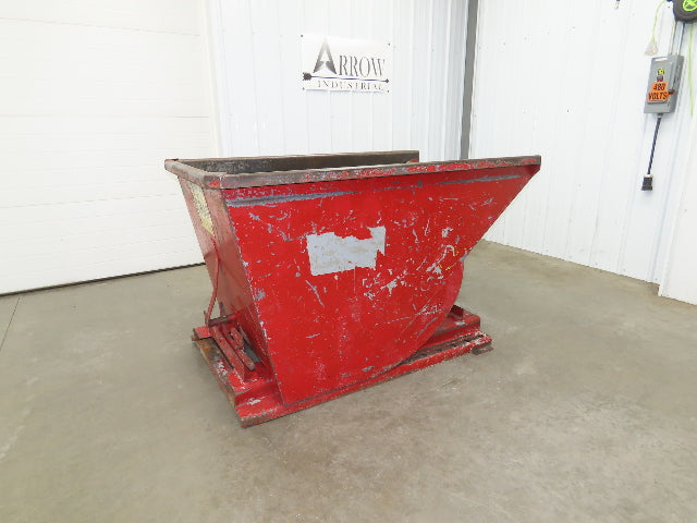 Wright 10055 Self Dumping Hopper 1 Yd Capacity 4000lb 10 Gauge Steel