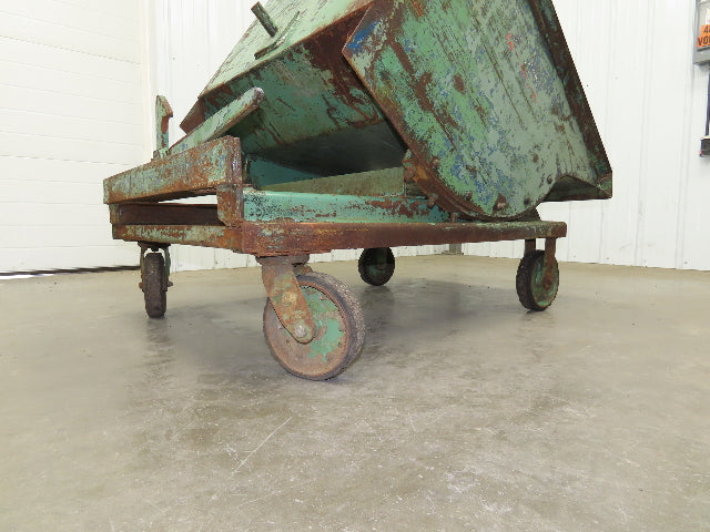 Roura Self Dumping Hopper 1/2 Yard Forklift Steel Dumpster 50x38x42" 2000LBS