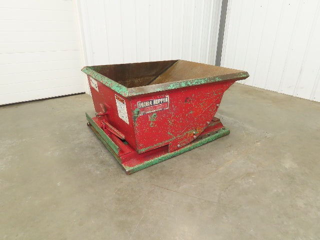 Roura Self Dumping Hopper 1/3 Yard Forklift Steel Dumpster 40x48x24" 2000LBS