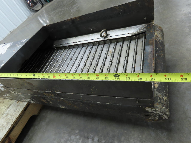 Enomoto MA-400H 18"W x 84"L Flat Chip Conveyor 14" Belt 27" Infeed 220V 3PH