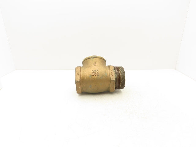 4" NPT Threaded Bronze Swing Check Valve 200WOG