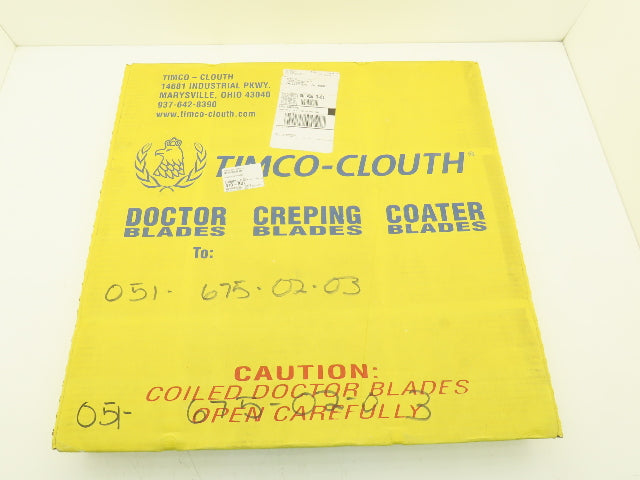 Timco Clouth DST Combifiber-2C Doctor Blade .060/.050"x 3"x 185" Print Press