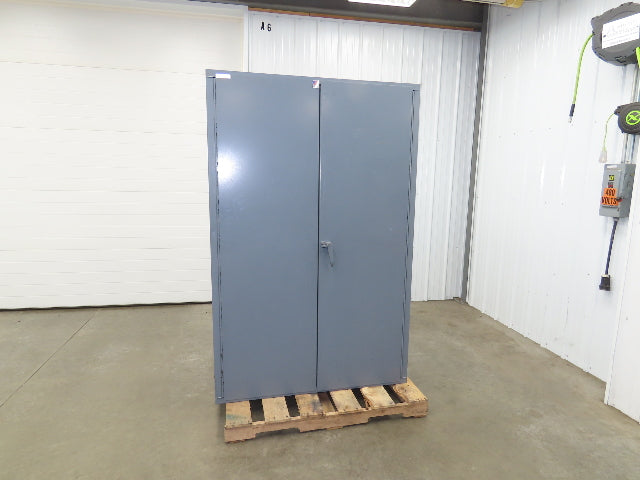 Uline H7643 Heavy Duty 12 GA Cabinet 4 Shelf 60x24x78" 2 Door