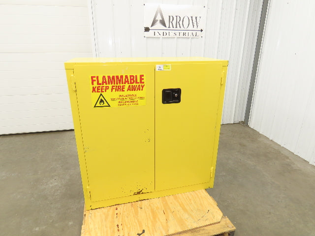 Jamco BM30 Flammable Safety Cabinet 30 Gallon Yellow Flammable Liquid