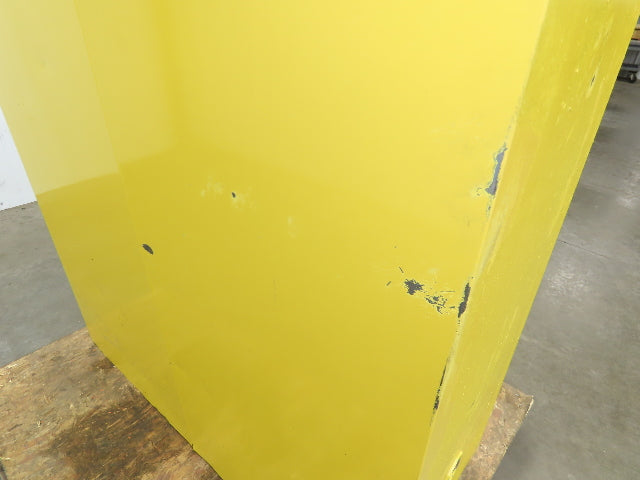 Agent 1068343 Yellow Flammable Safety Cabinet Self Closing Door 30 Gallon Liquid