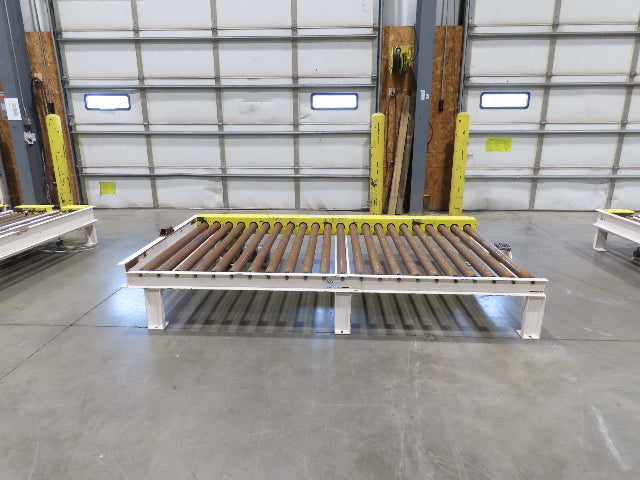 57"W x 8' 3"L Chain Drive Pallet Conveyor 50"BF 2.5"Roller 480V 3PH 15"H 40FPM