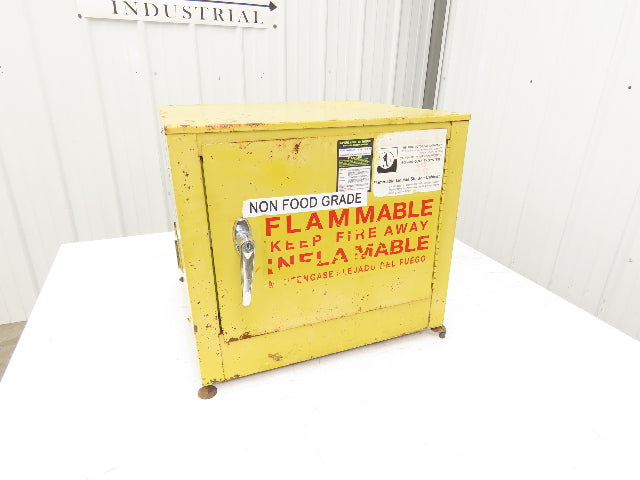 Protectoseal 5513 Yellow Flammable Cabinet 2 Gallon Capacity Single Shelf