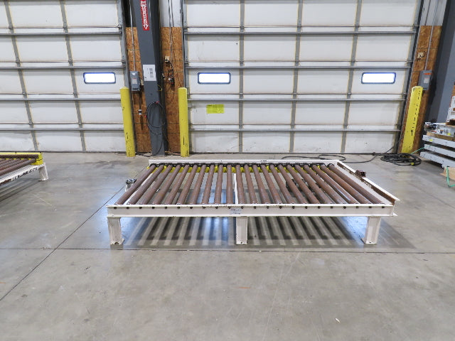 57"W x 8' 3"L Chain Drive Pallet Conveyor 50"BF 2.5"Roller 480V 3PH 15"H 40FPM