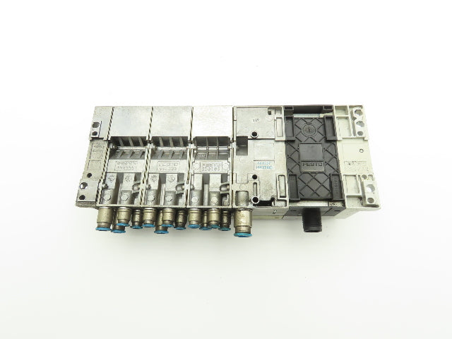 Festo 537956/537955 6-Station Solenoid Valve Manifold Bus Node CPX-FB33 24VDC