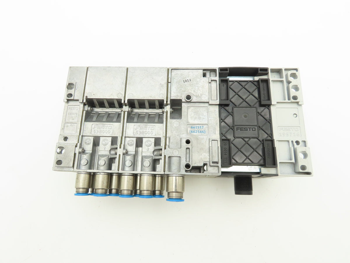 Festo VMPA2-FB-EMS-4 Solenoid Valve Manifold 24VDC w/Bus Node CPX-FB33