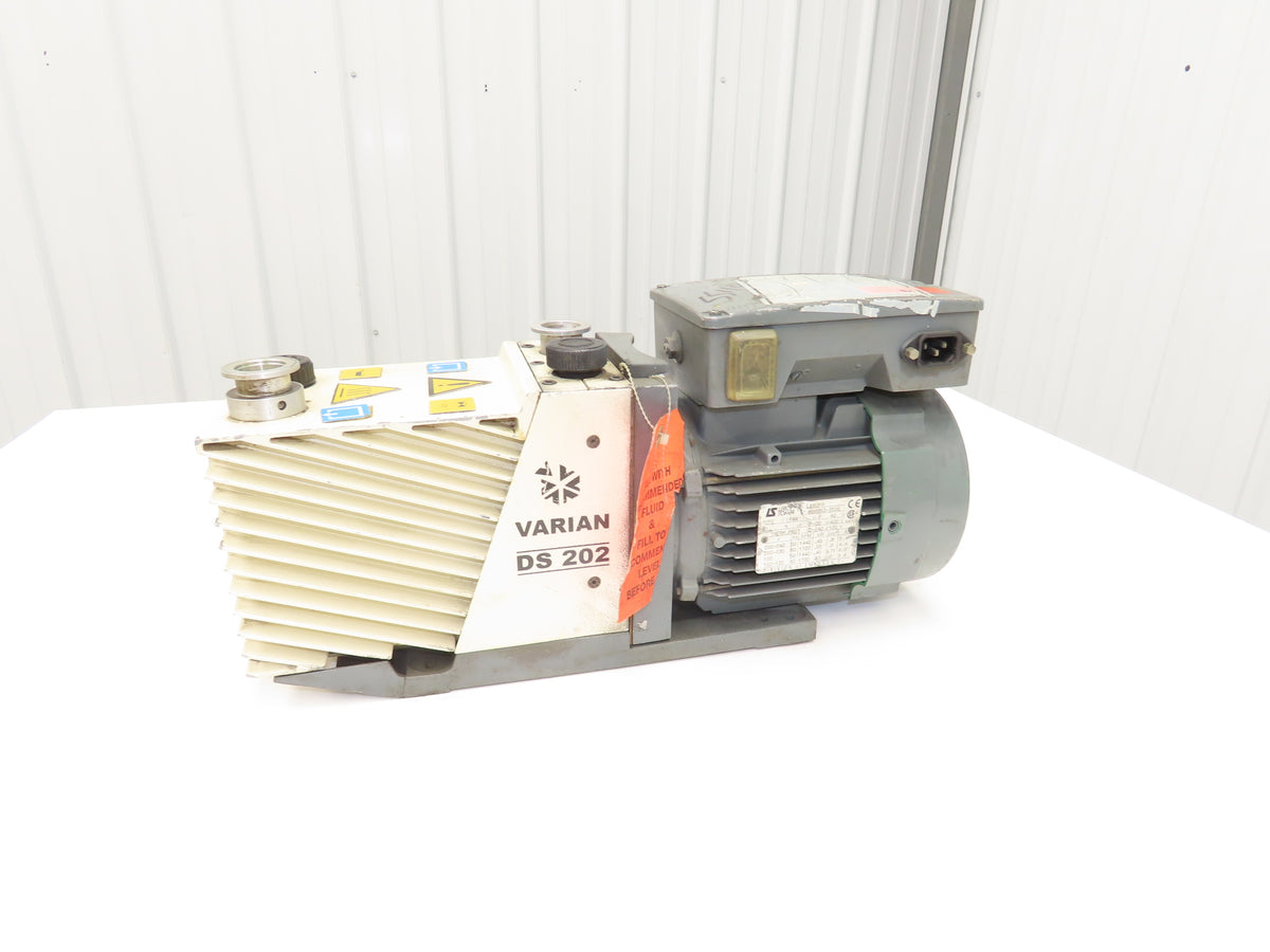 Varian DS 202 Two-Stage Rotary Vane Vacuum Pump 5.8CFM 1720 RPM 1Hp 115/230V 1PH