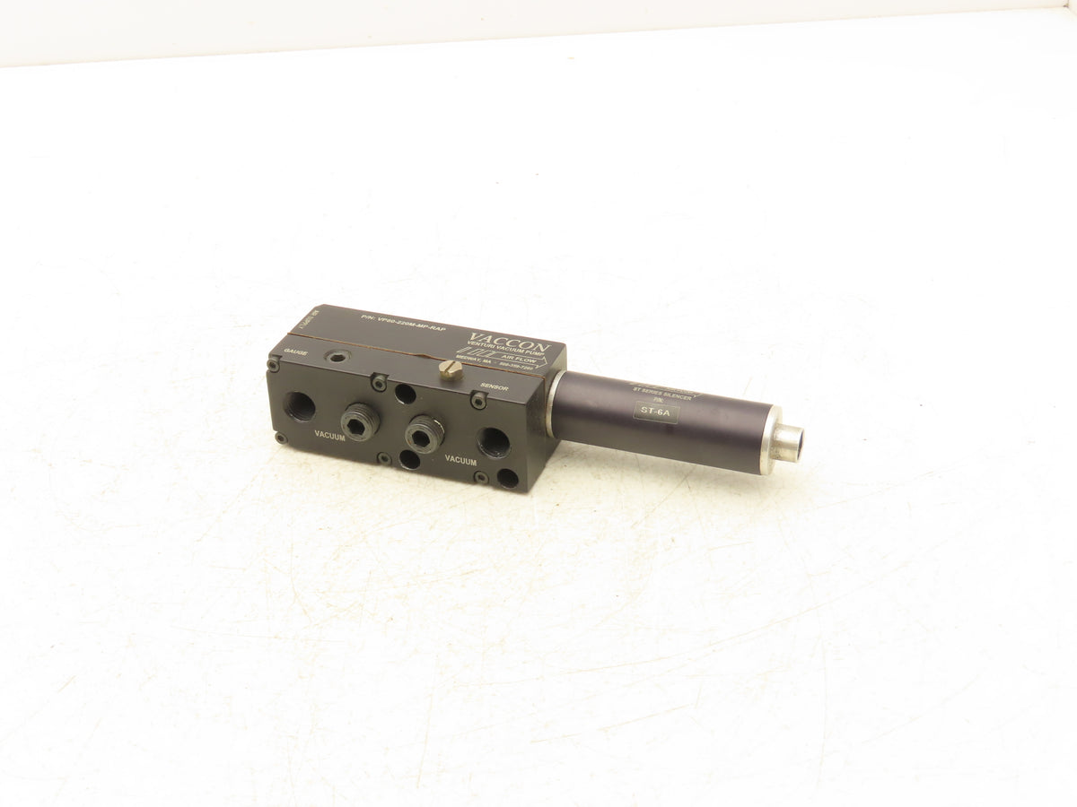Vaccon VP80-220M-MP-RAP Venturi Vacuum Pump w ST Series Silencer 677 MBAR