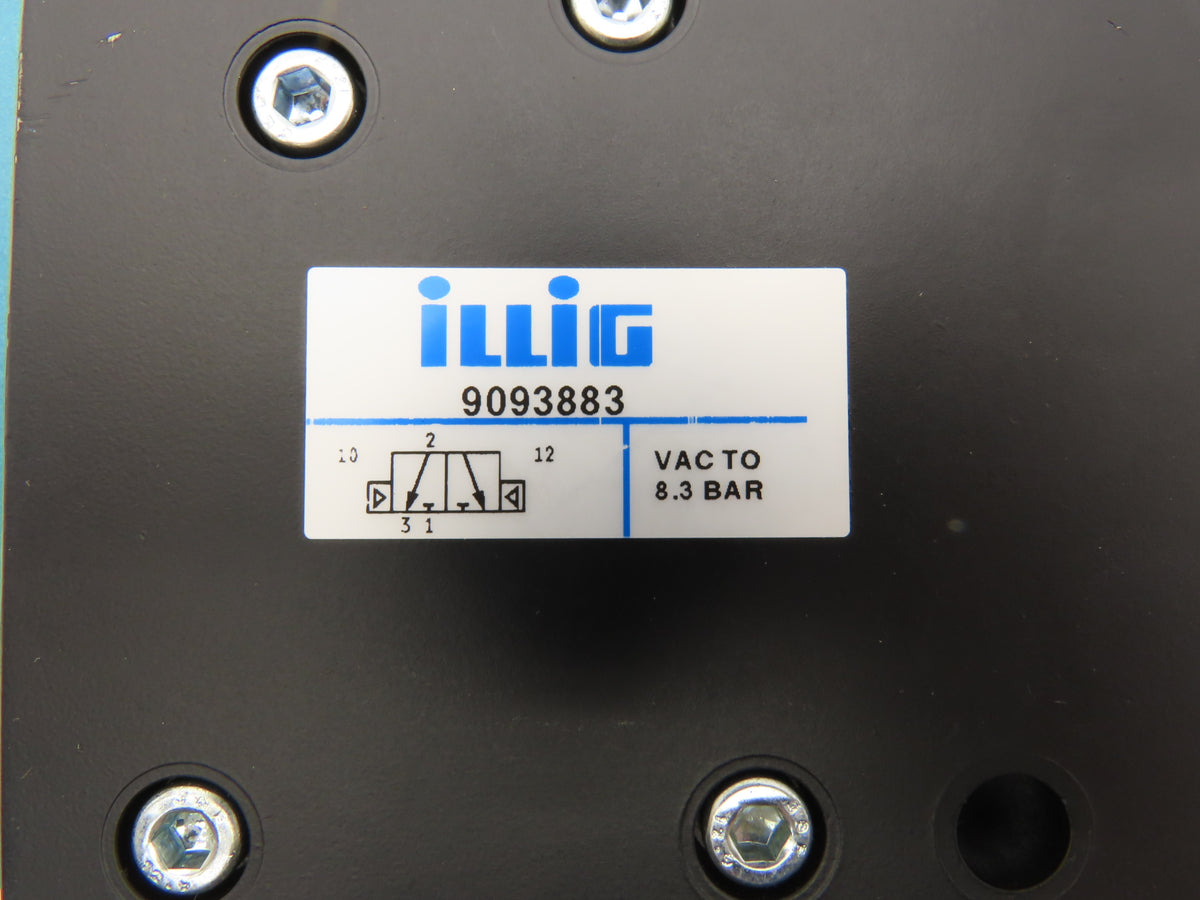 Illig 9093883 Pneumatic Pilot Valve 1"NPT 3/2 24V Double Air Vac to 8.3 Bar