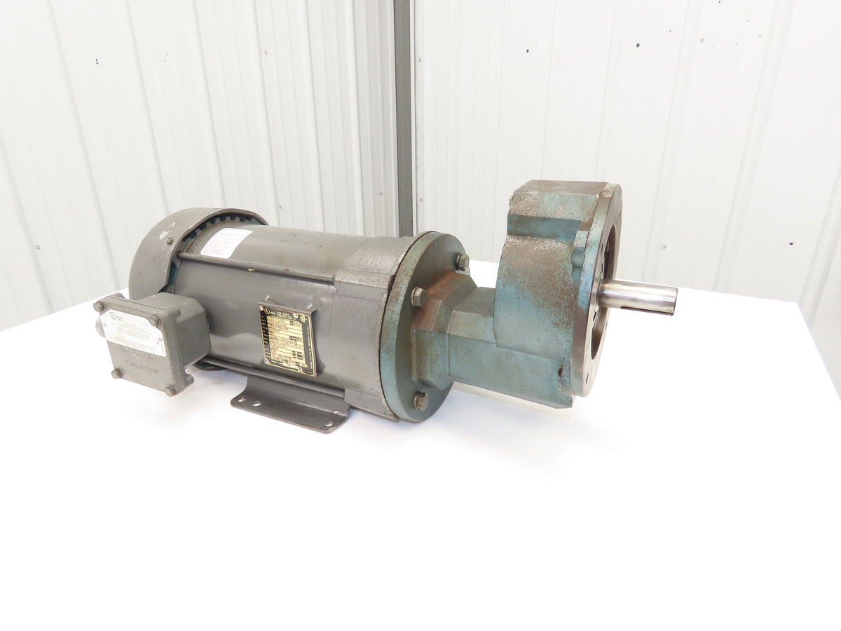 Baldor CM7044T AC Motor 5Hp 1750 RPM 230/460V 3PH 184TC w/Grove Gear 3:1 Reducer