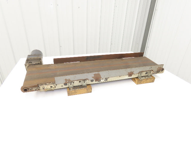 QC Industries 8"W x 36"L Low Profile Flat Belt Conveyor 200mm 115V 33FPM