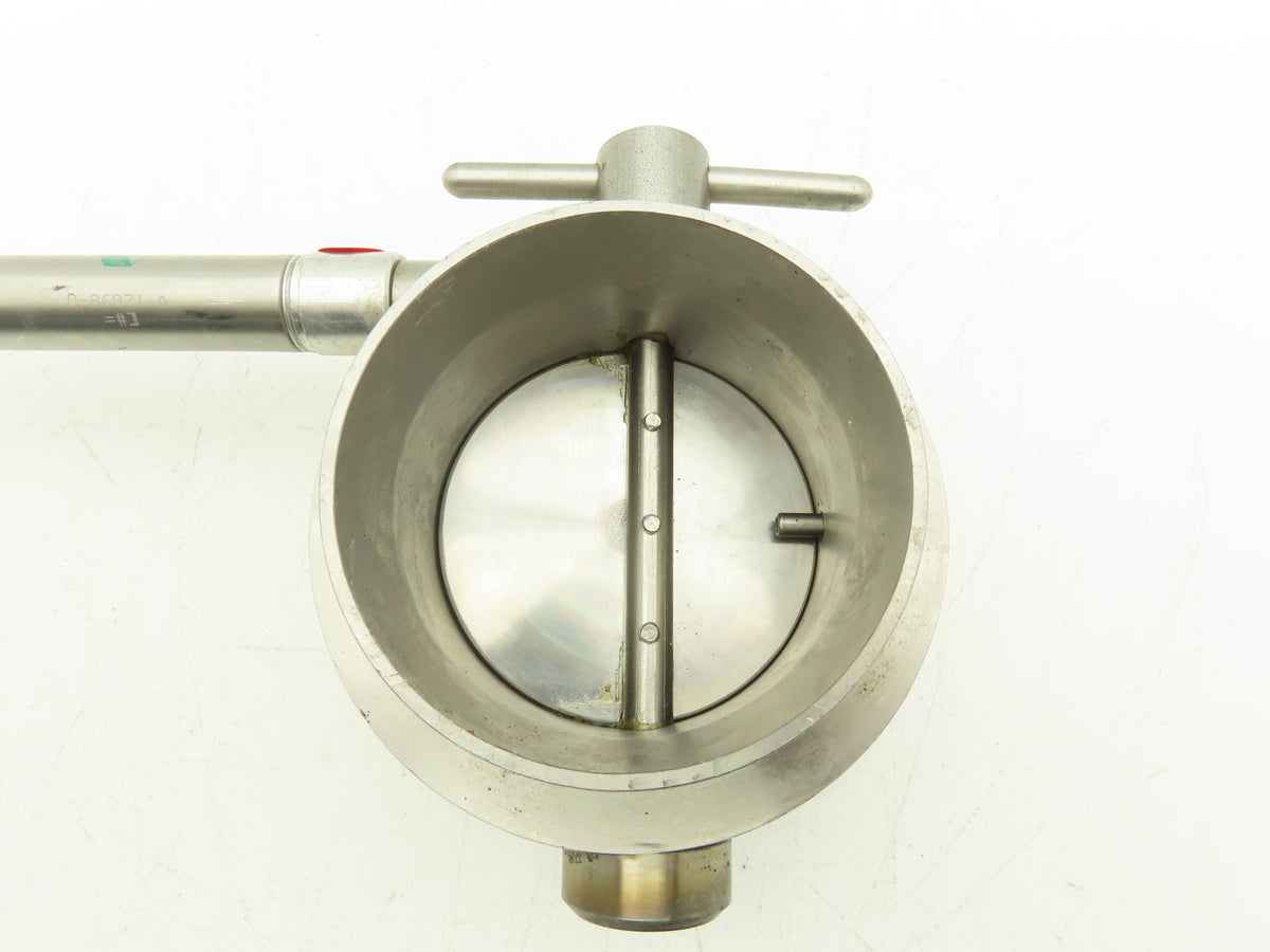 Gator Machine D86071A Stainless Steel Butterfly Valve Pneumatic Cylinder 3-1/4"