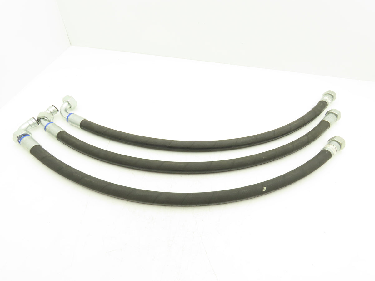 illig 1500 PSI 3/4" Hydraulic Hose 1SN DN20 x 930mm M30x2 Threads Lot of 3
