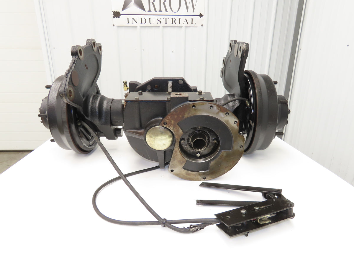 Hyster E50Z-33 Forklift Front Dual Wheel Drive Axle Assembly 6-Lug & Park Brake