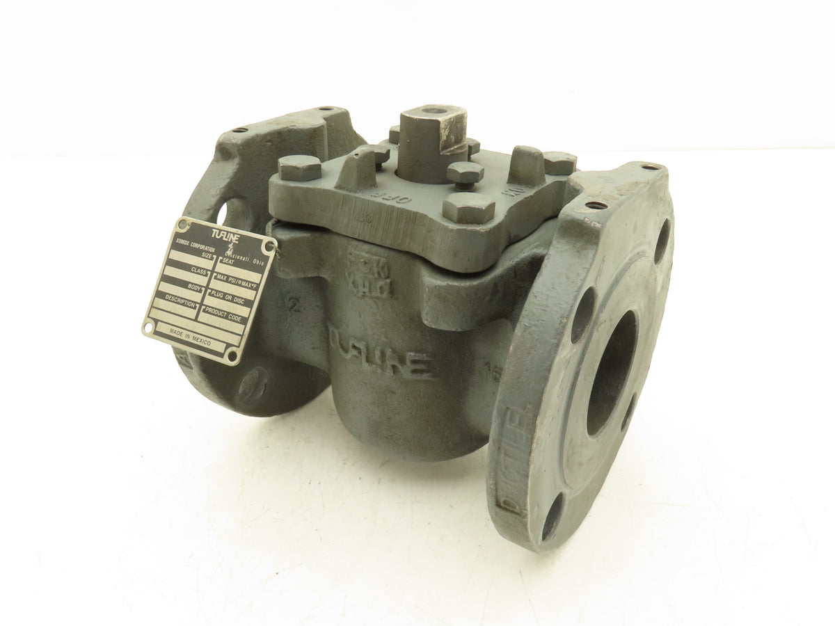 Xomox Tufline 067 Plug Valve 2" Flanged Class 150 Ductile Iron