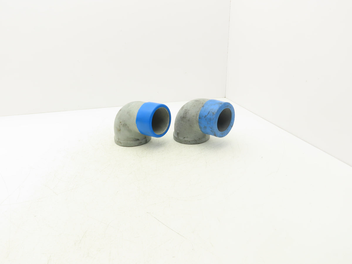 3"x 3" NPT 90° Deg Street Elbow Galvanized Malleable Iron Fitting Lot of 2