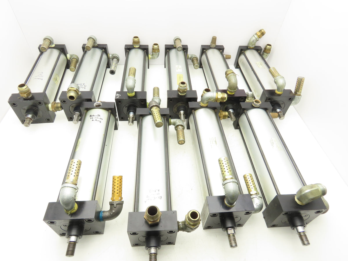 Bimba TRD Pneumatic Air Cylinder 4" Bore 12" Stroke 250psi 4-Port 3/4"NPT