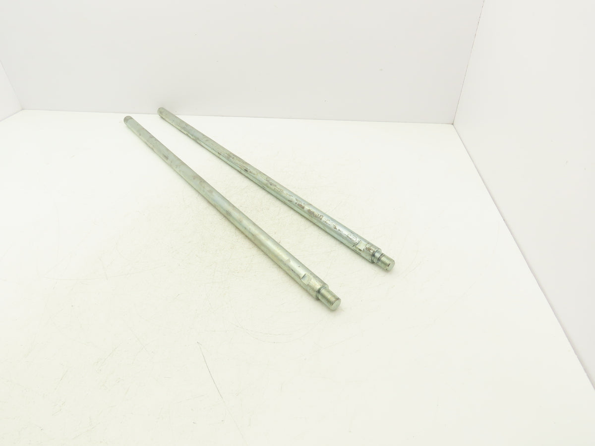Air Cylinder Shaft Extension Rod 1"x 30.5"L 3/4-16 Thread Steel Lot of 2