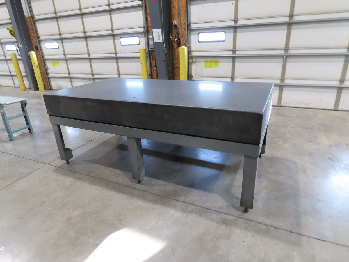 4x8' Granite Surface Inspection Plate Table 96x48x10" Grade B Type Dark Gray