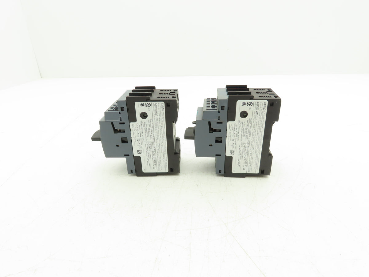 Siemens 3RV2011-1CA15 Motor Starter Protector 1.8-2.5A 1NO+1NC Aux S00 Lot of 2
