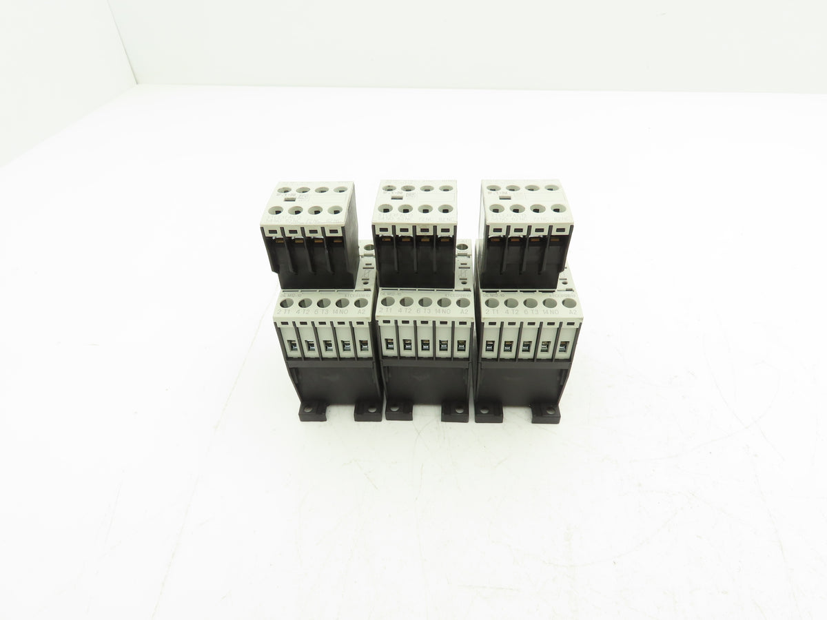 Eaton DILM12-10 24VDC Contactor XTCE012B10TD w/ DILA-XHI13 Aux 1NO+3NC Lot of 3