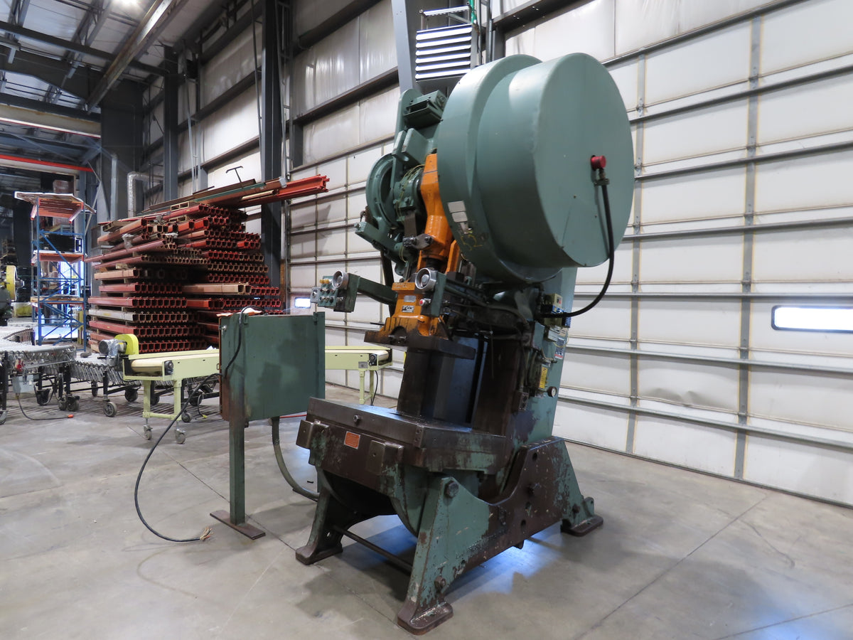 L&J No 100 Mechanical OBI Punch Press 100 Ton Air Brake Clutch 4" Stroke 10Hp