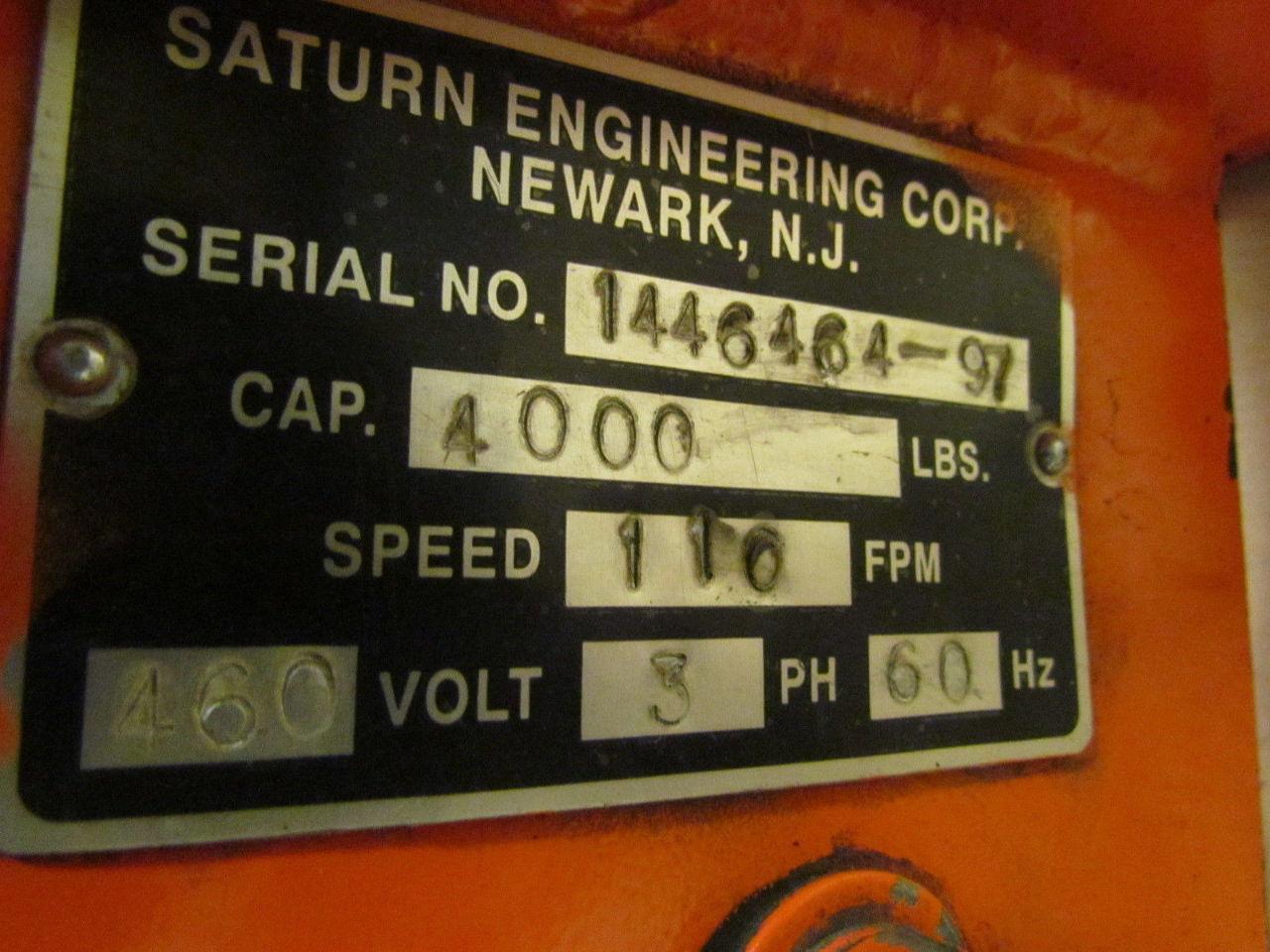 Saturn T-144 Hoist tractor Power Drive trolley 4000LB 2Ton 110FPM 3ph 460V