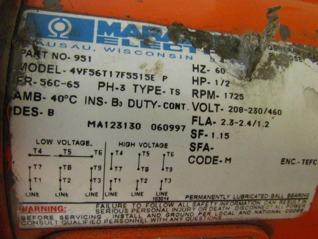 Saturn T-144 Hoist tractor Power Drive trolley 4000LB 2Ton 110FPM 3ph 460V