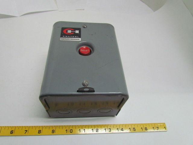 Cutler Hammer 10176 10176H25A Enclosed Overload Relay Reset Switch Single Coil