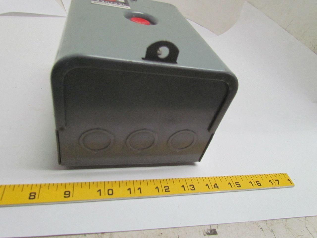 Cutler Hammer 10176 10176H25A Enclosed Overload Relay Reset Switch Single Coil
