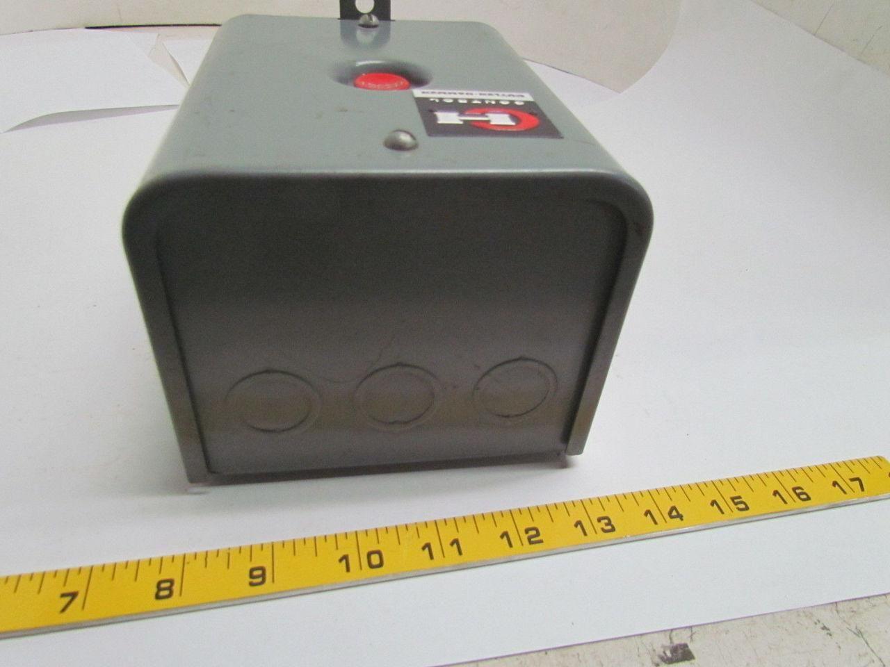 Cutler Hammer 10176 10176H25A Enclosed Overload Relay Reset Switch Single Coil