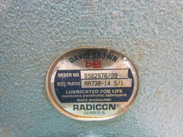 Radicon David Brown AA730 14.5:1 Ratio Speed Reducer Gear Box Series A
